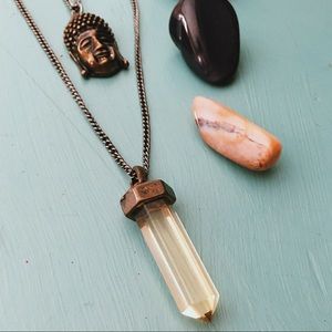 Buddha & Crystal necklace